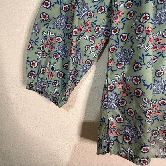 LOFT floral peasant blouse, three-quarter sleeves, Sz XS. Preowned. - Picture 3 of 8